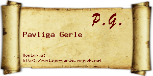 Pavliga Gerle névjegykártya